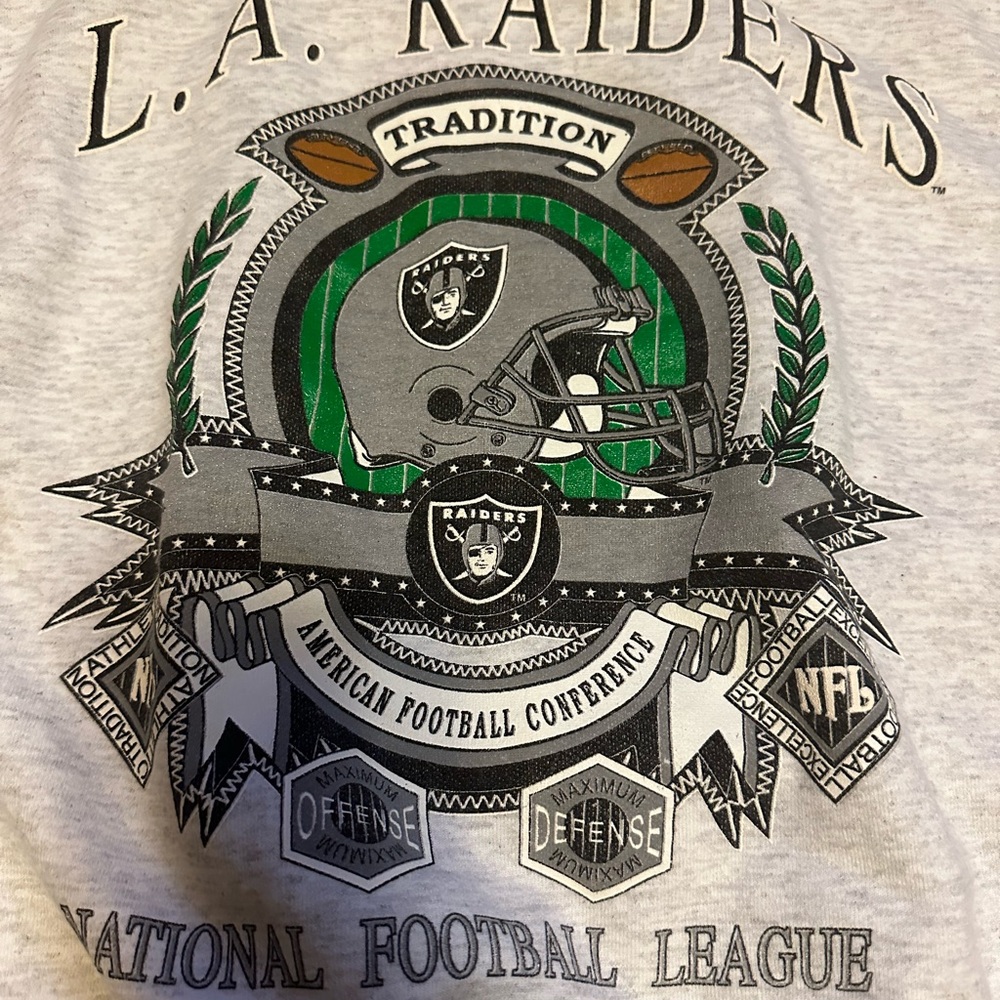 Vintage 1992 L.A. Raider tradition American football conference size large - Picture 2 of 5